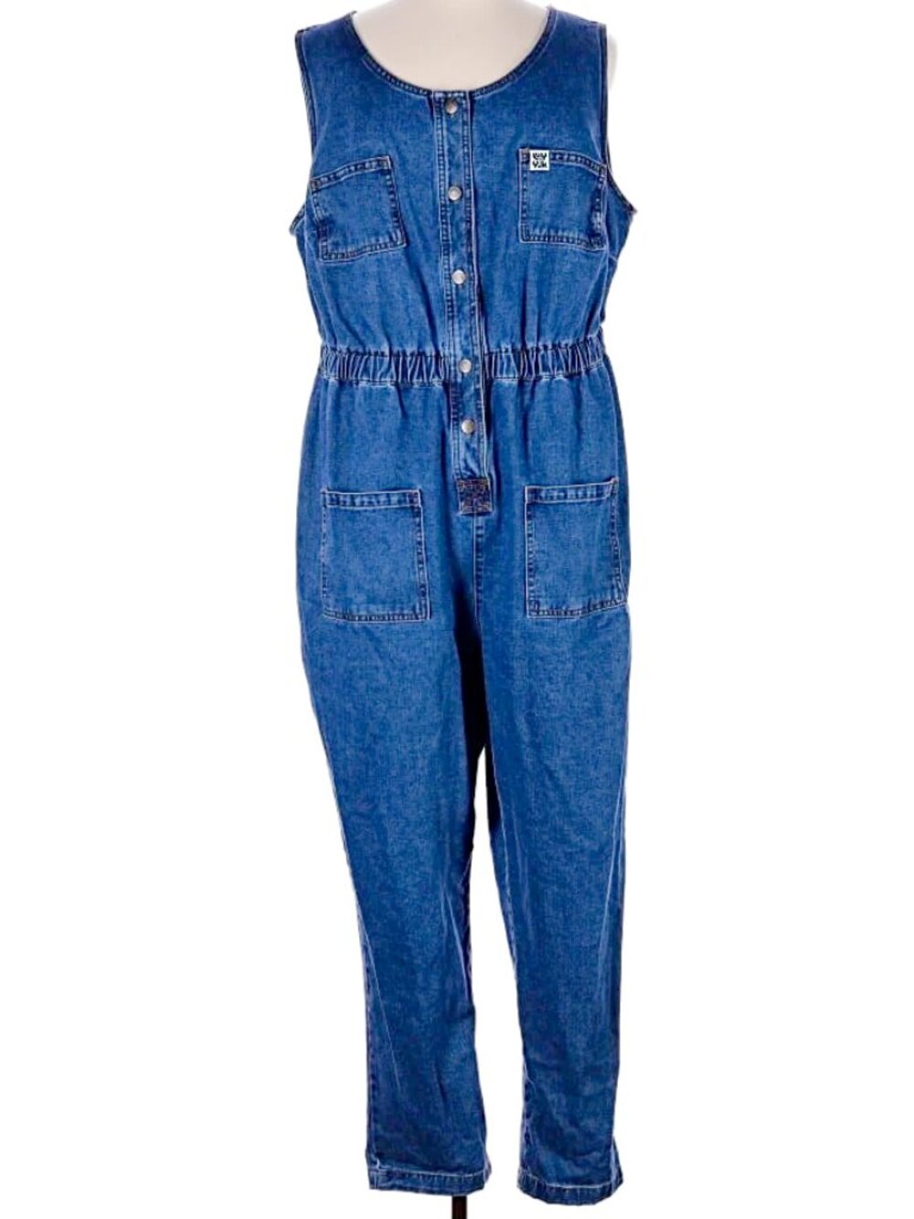 Lucy & Yak Juni Jumpsuit Denim Mid Wash Blue UK24/US20 Organic Cotton - Picture 4 of 4